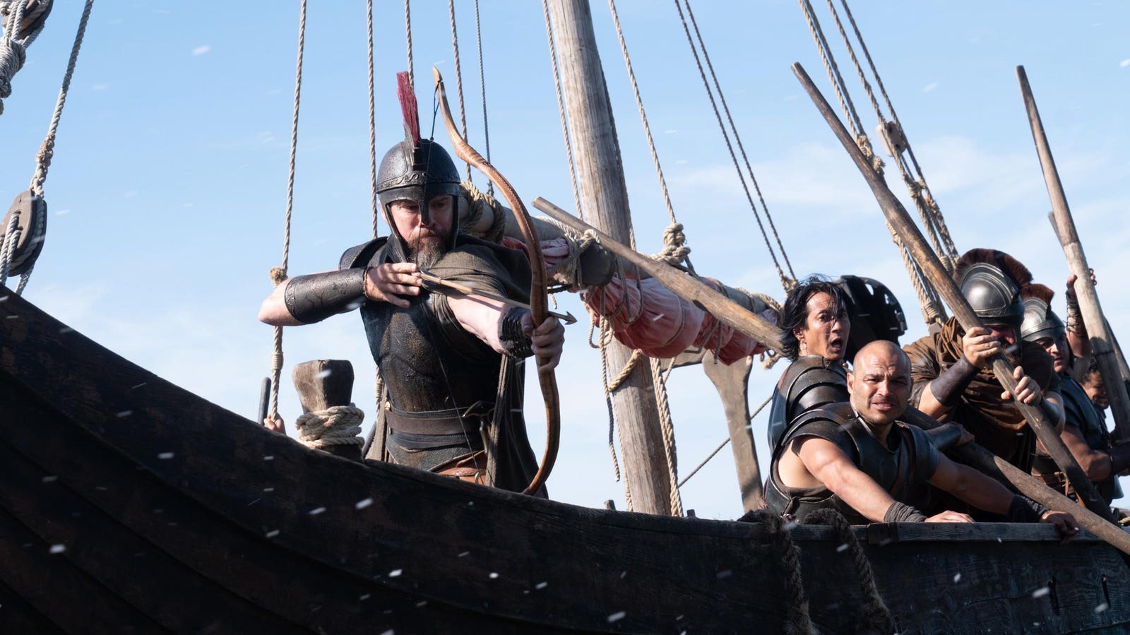 Cena do filme The Odyssey, dirigido por Christopher Nolan.