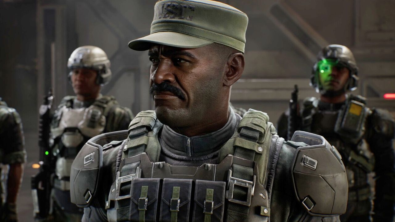 Ilustração promocional de Halo: Campaign Evolved com foco no logotipo da Halo Studios.