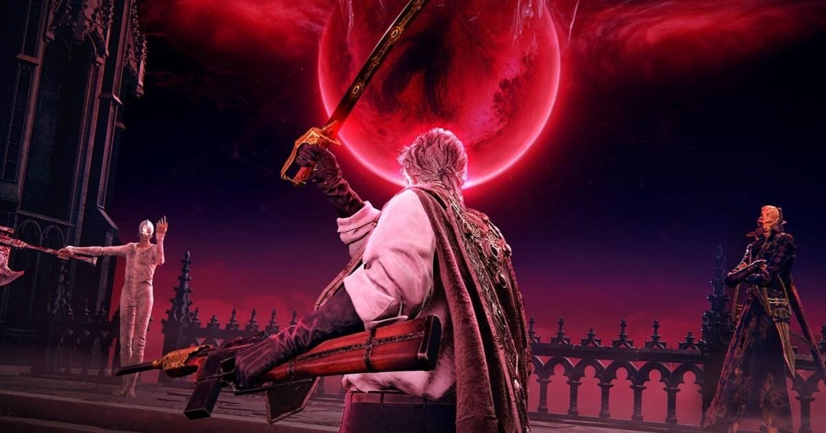Nintendo Switch 2 com o logotipo de The Duskbloods.