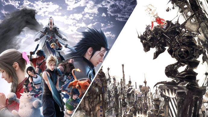 Naoki Yoshida e Naoki Hamaguchi durante evento de Final Fantasy em Berlim.