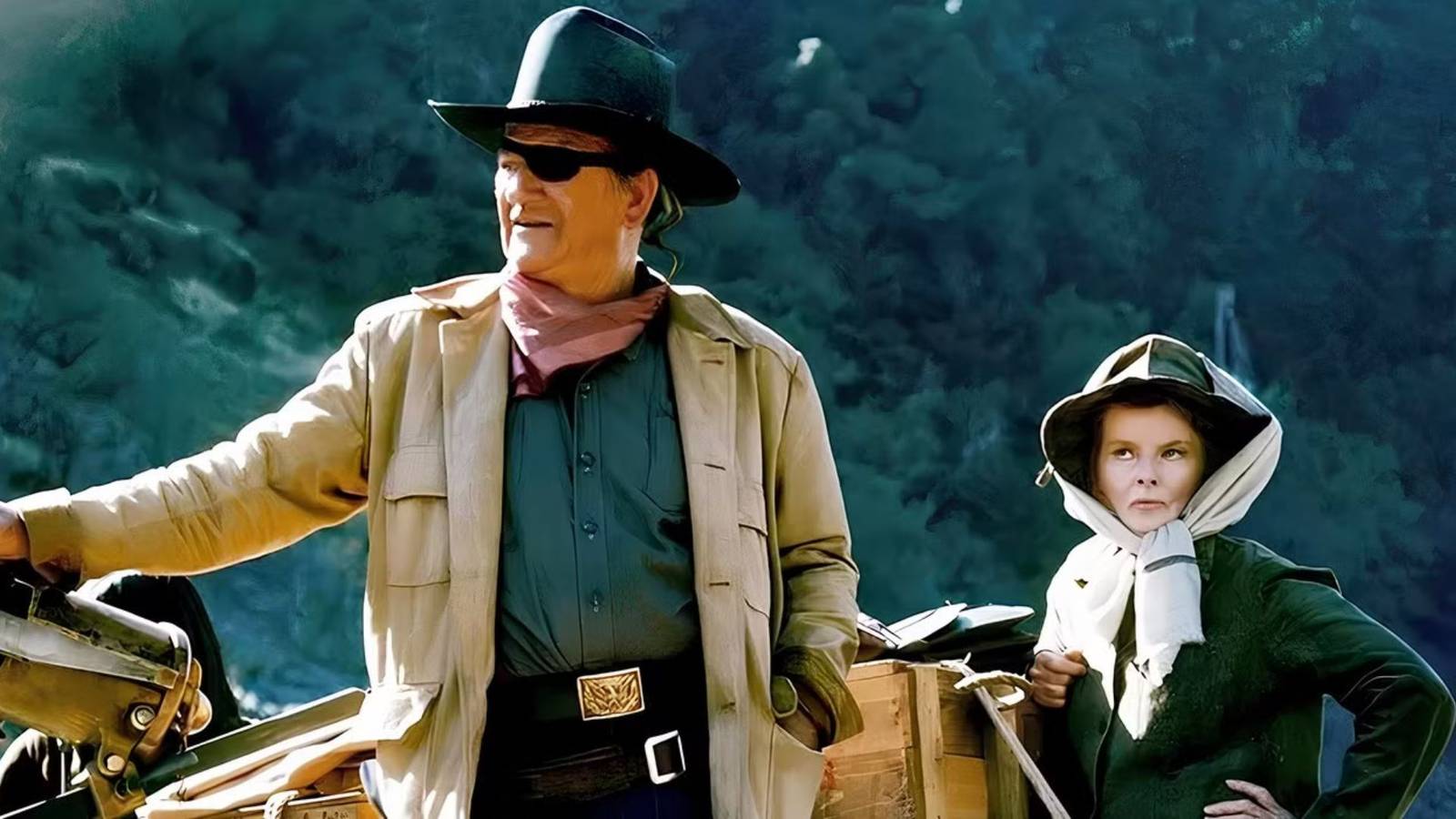 Cena do filme The Searchers estrelado por John Wayne