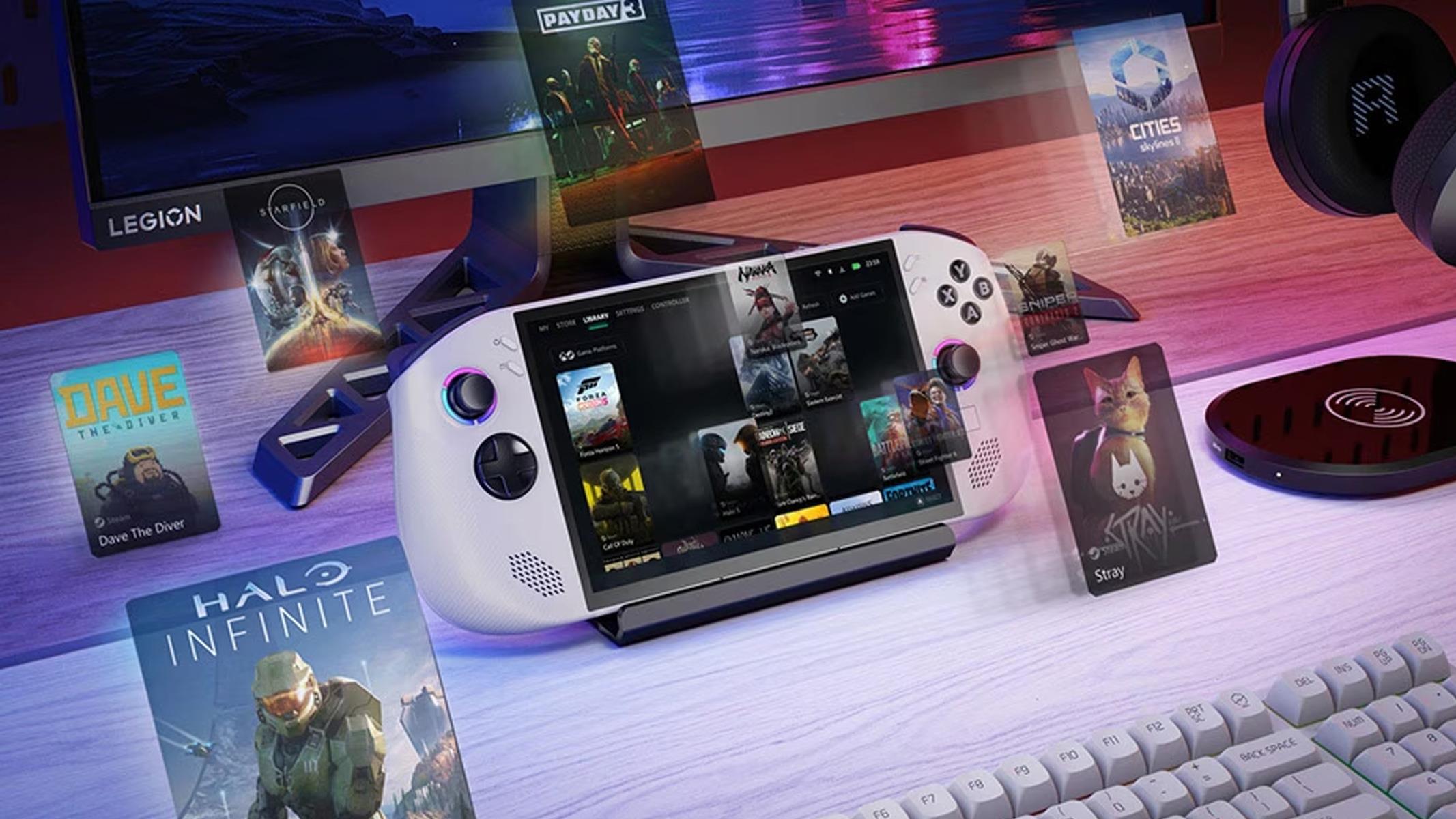 Console portátil Lenovo Legion Go S na cor Glacier White