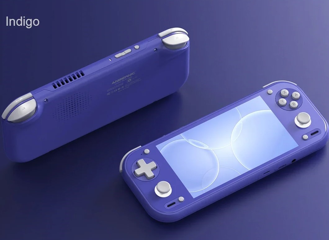 Console portátil Anbernic RG 55G1 com design similar ao Nintendo Switch Lite