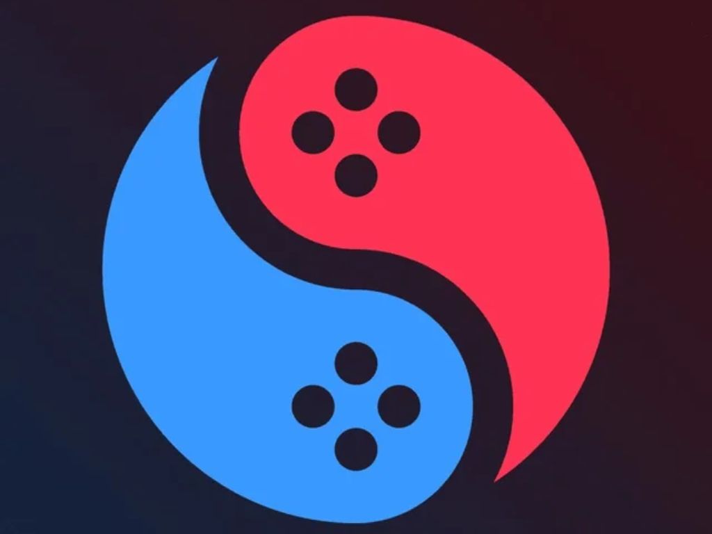 Logotipo da Nintendo com fundo de código de programação