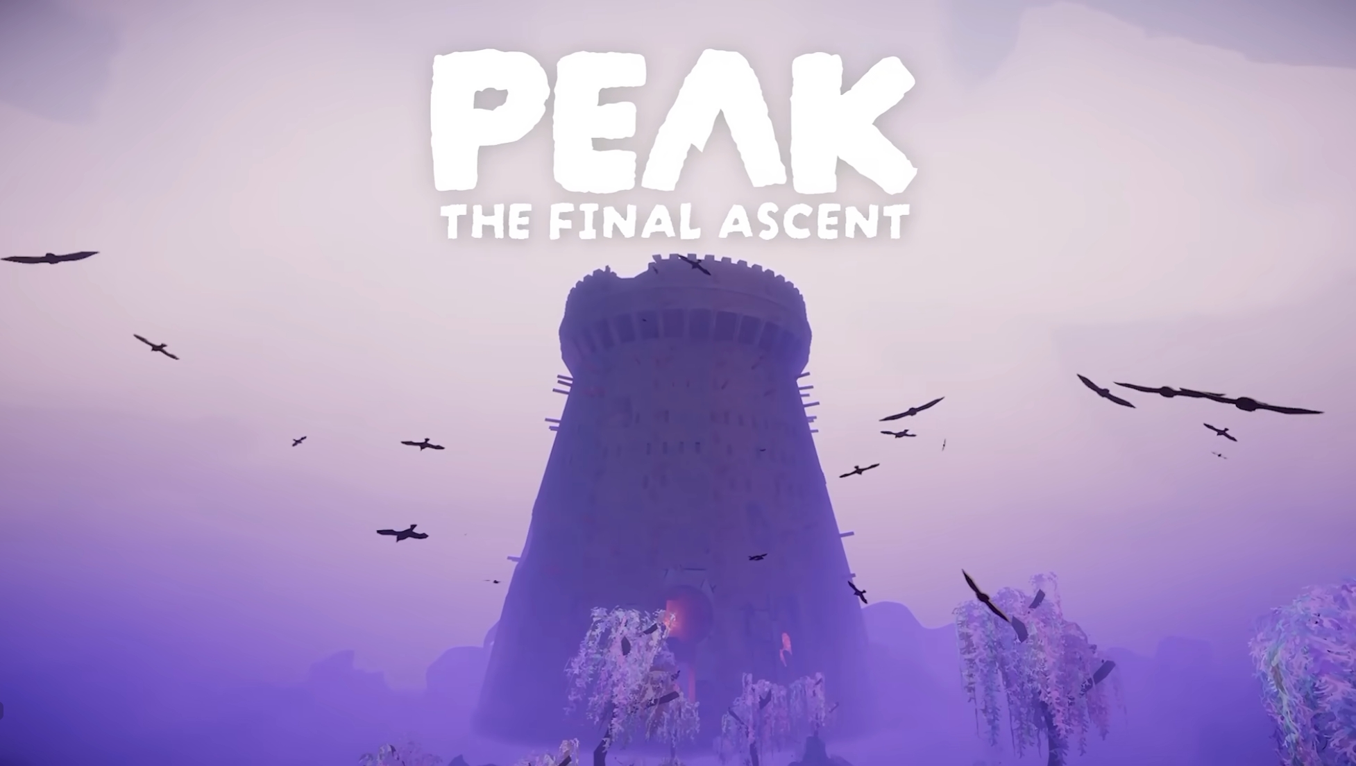 Cena de Peak mostrando os novos biomas The Gloom e The Citadel