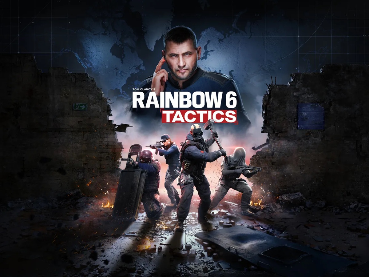 Capa de Rainbow Six Tactics mostrando operadores em combate tático