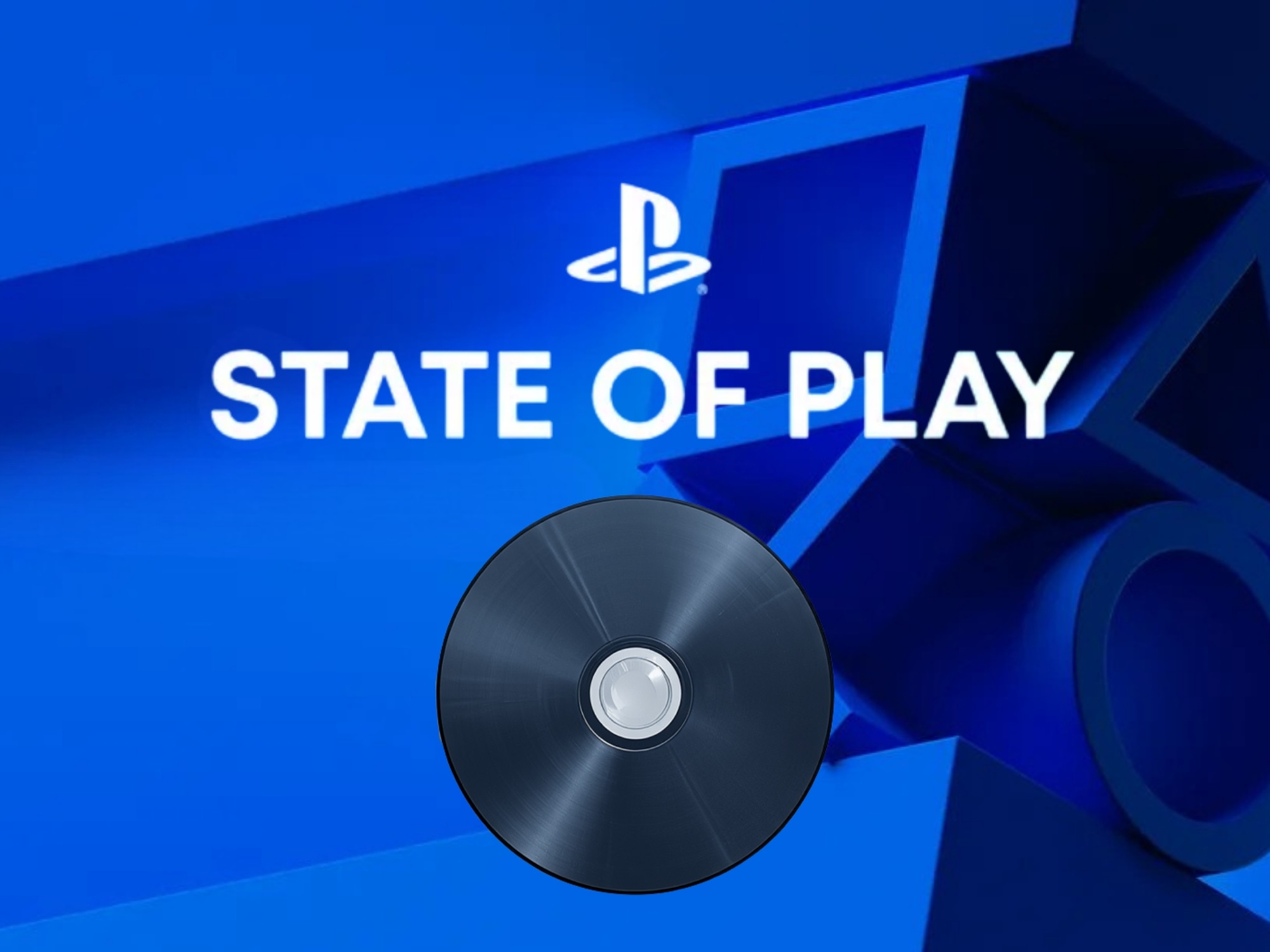 Logotipo do PlayStation State of Play em fundo escuro