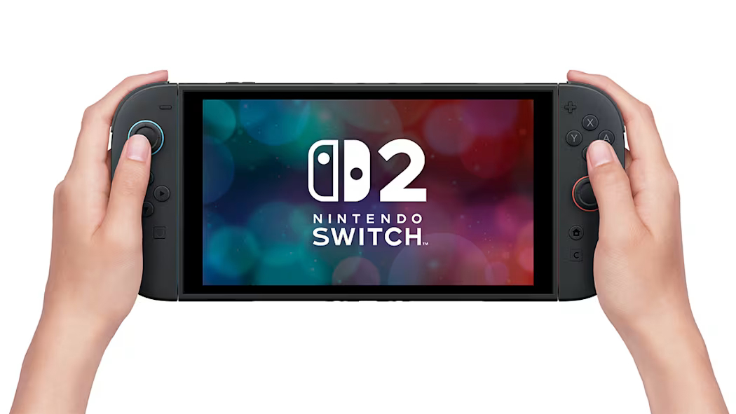 Console Nintendo Switch 2 exibindo seu design e controles