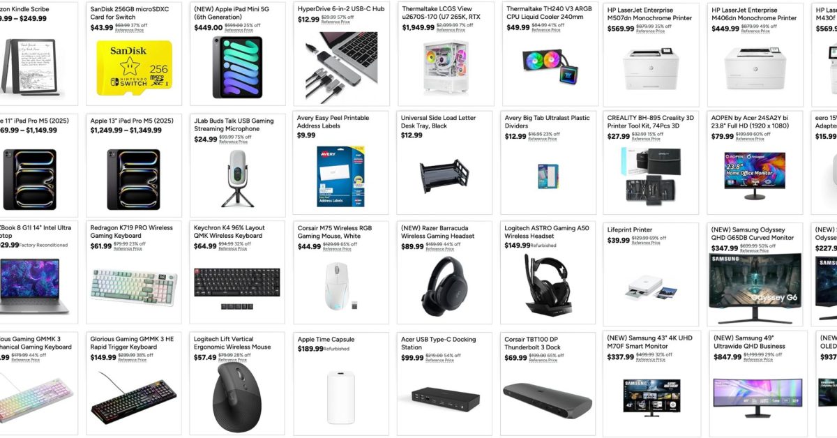 Promoção de PC gaming da Woot com descontos em monitores, teclados e periféricos