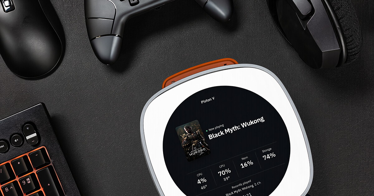 Piston V: mini PC com tela touchscreen e design compacto para jogos e trabalho