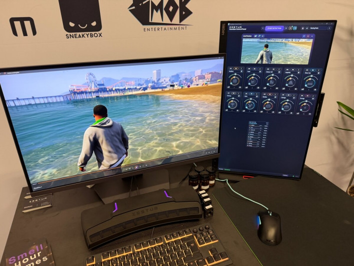 Dispositivo The Scentbar da ZESTUM em demonstração na Gamescom
