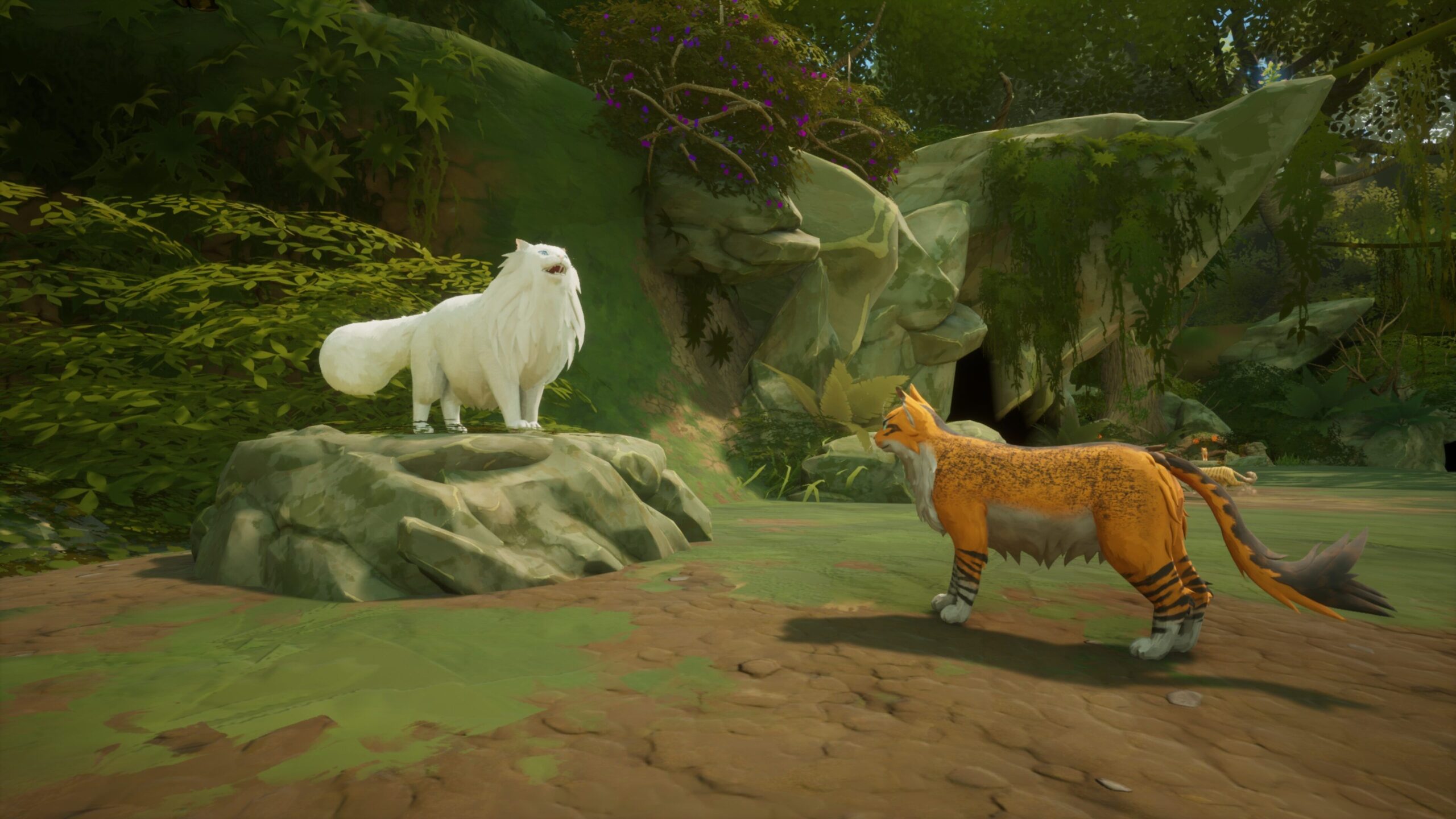 Cena do trailer de Warrior Cats: Clans of the Forest mostrando o estilo de RPG de turnos.