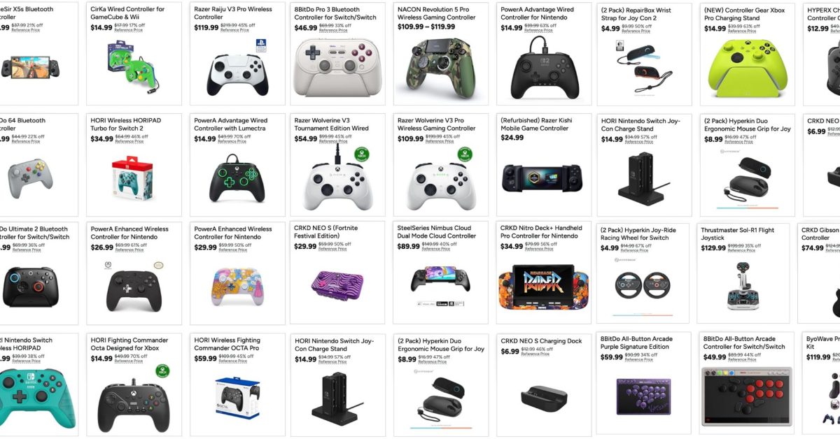Controladores de videogame em promoção na Woot