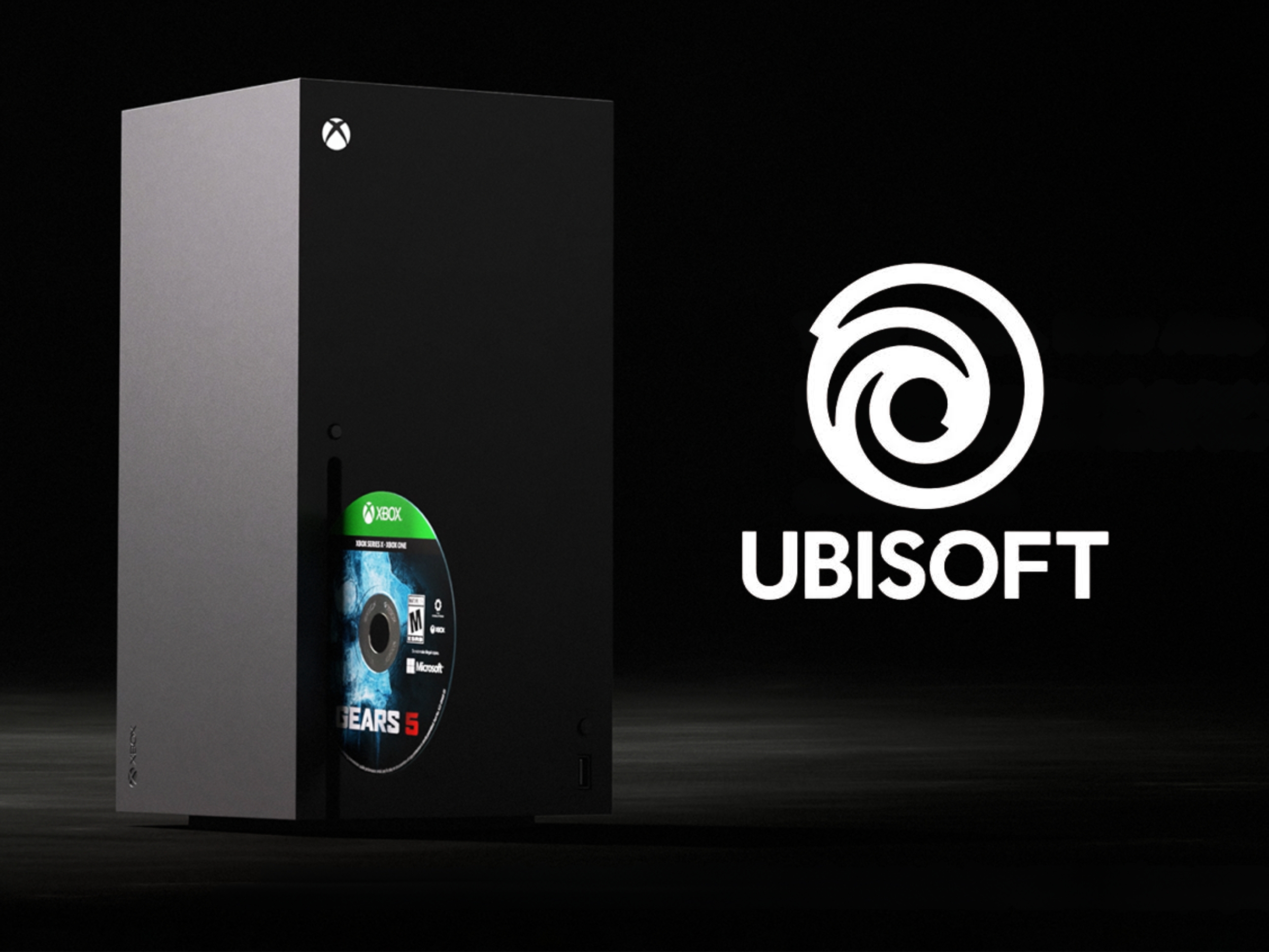Consoles Xbox Series X e Xbox One com discos de jogos ao lado.