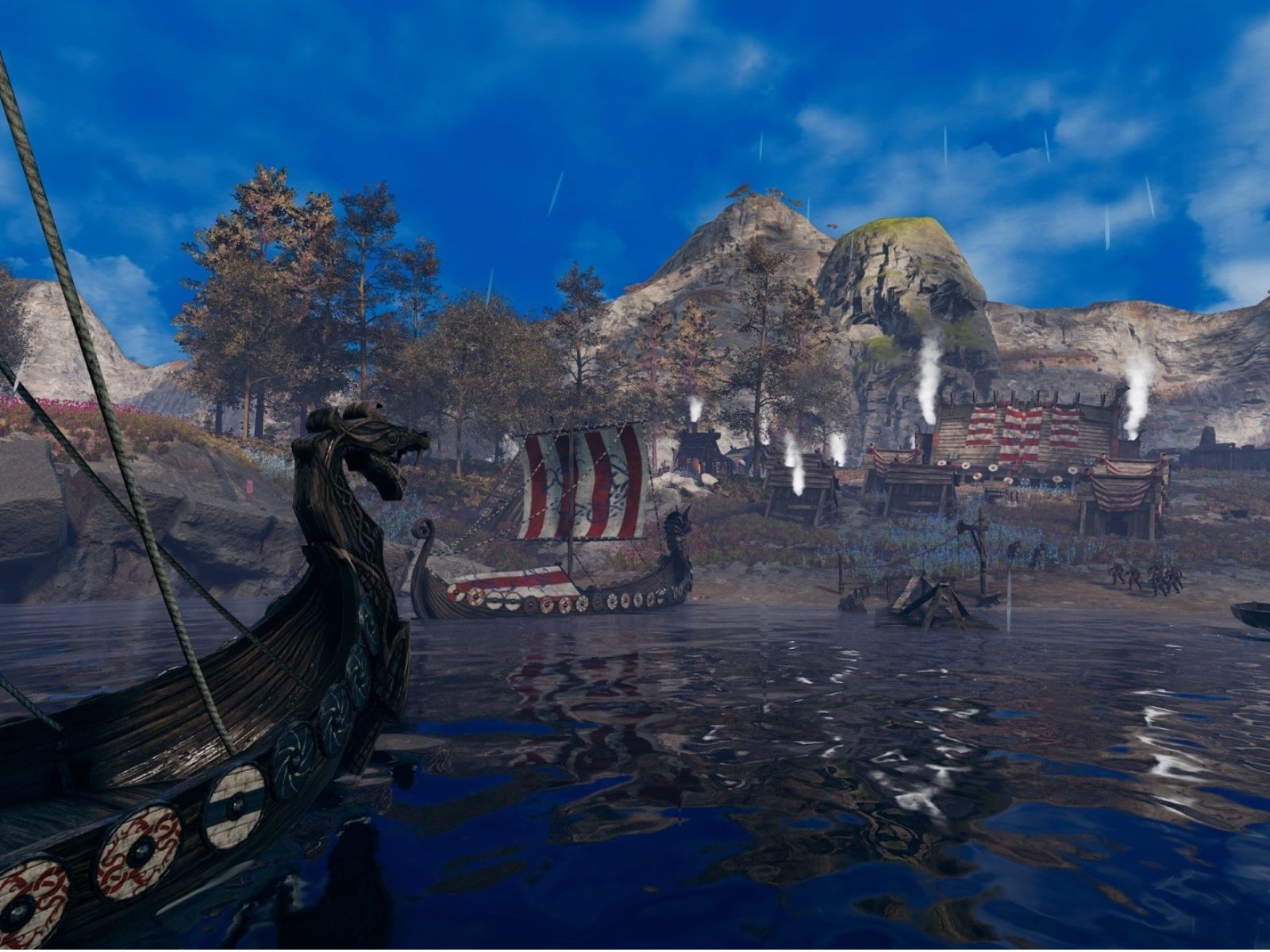 Tela do jogo Frozenheim mostrando vila viking