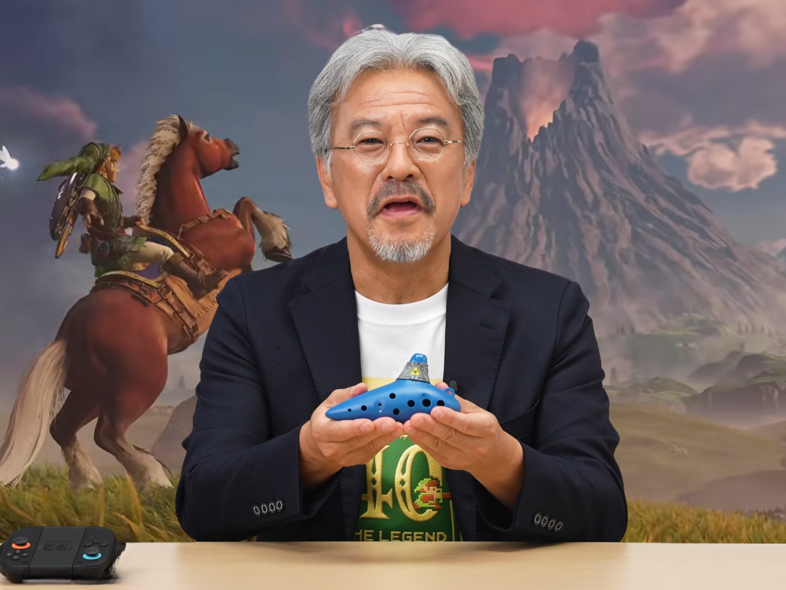 Representação de uma ocarina física para uso no remake de The Legend of Zelda: Ocarina of Time
