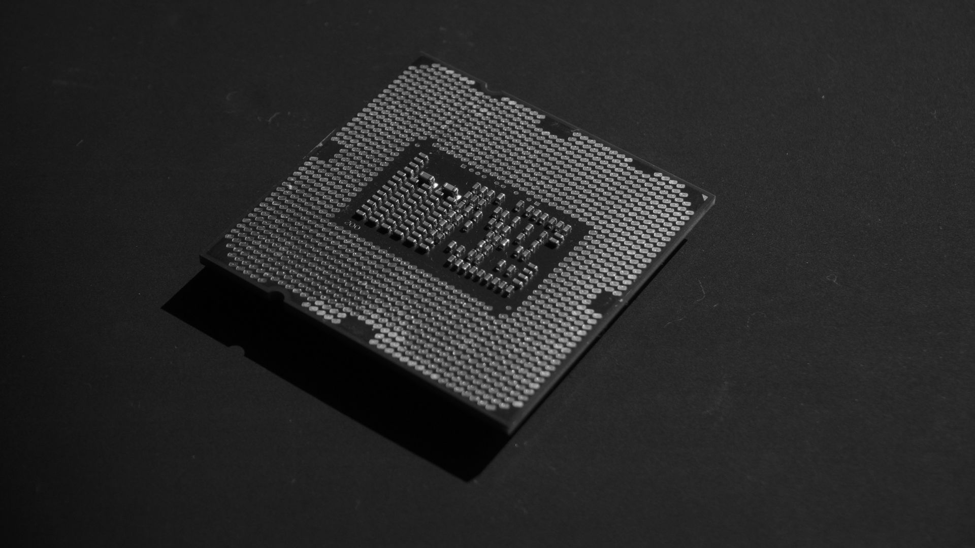 Processador Intel instalado em uma placa-mãe de computador