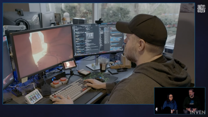 Equipe da Blizzard Video produz trailer de gameplay durante a sessão TrailerCraft na BlizzCon 2026