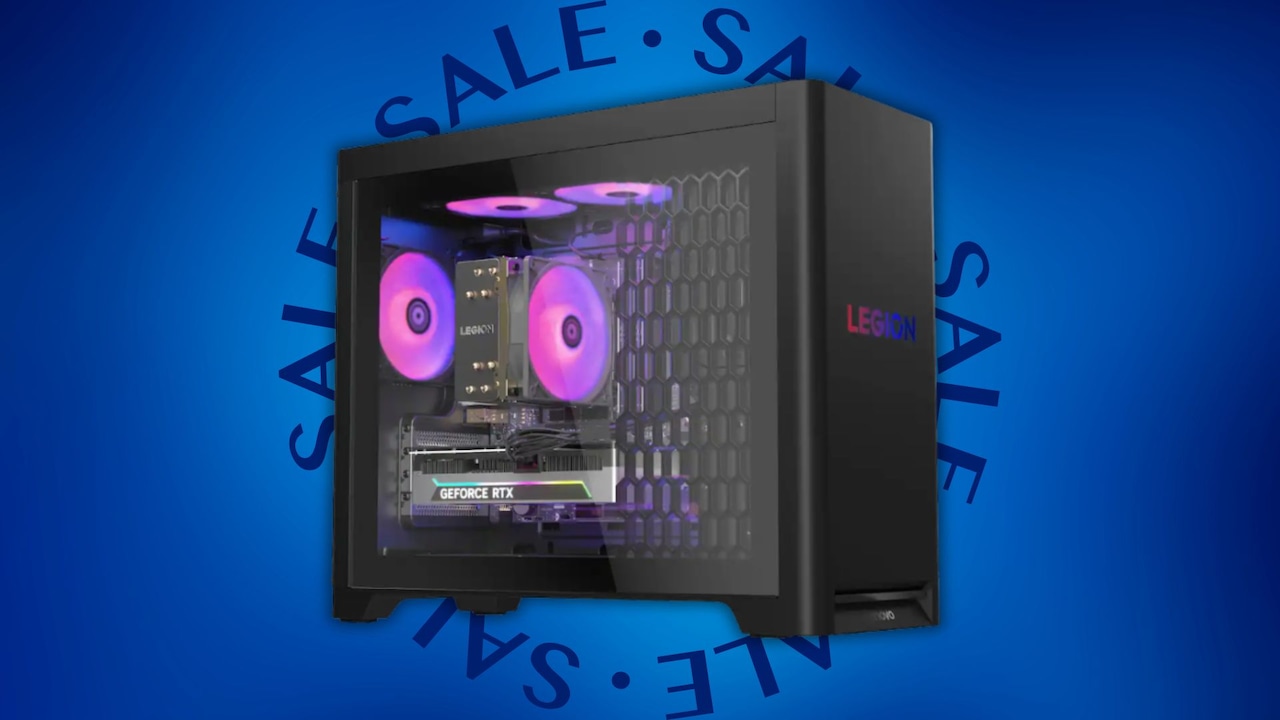 Lenovo Legion Tower 5 Gaming Desktop com painel de vidro e iluminação RGB