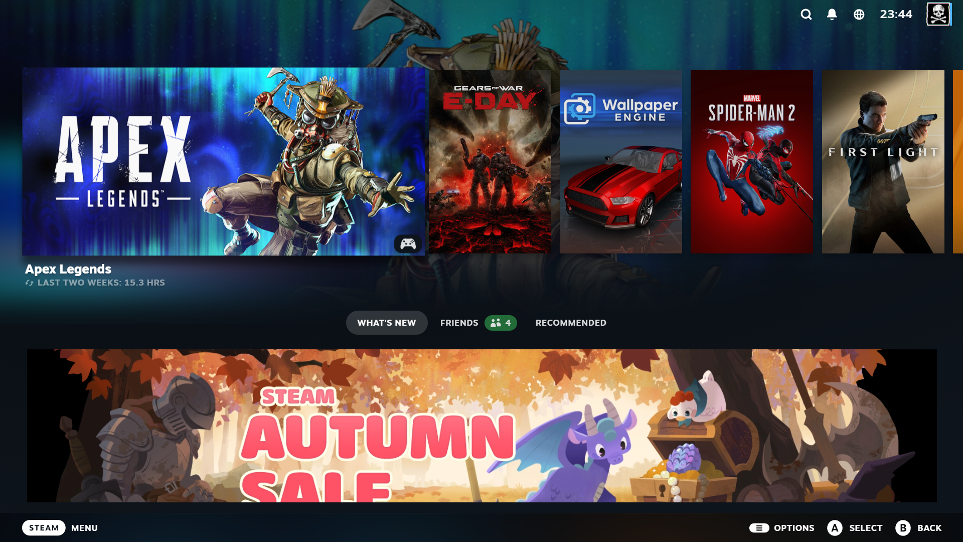 Gráfico de receita da Steam em setembro de 2026