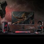 Coleção Phantom Blade Zero Edition da ASUS ROG em preto e vermelho